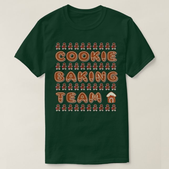 Camiseta Cookie Baking Team Christmas Family Baking Gingerb (Frente do Design)