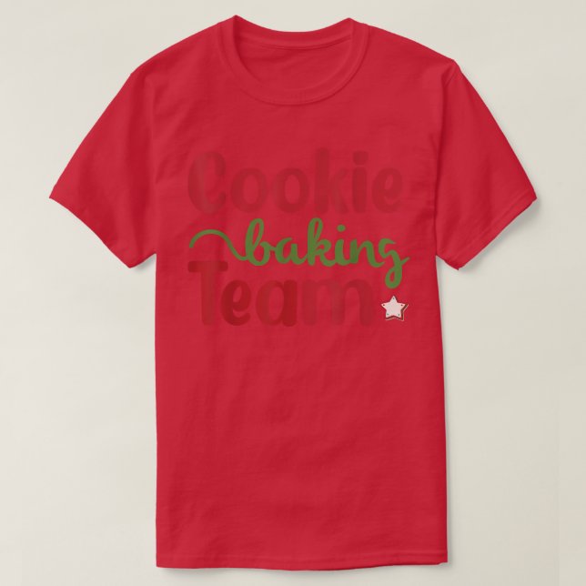 Camiseta Cookie Baking Team Família Baking Gingerb (Frente do Design)