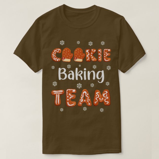 Camiseta Cookie Baking Team Família Baking Gingerb (Frente do Design)