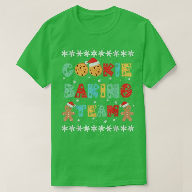 Camiseta Cookie Baking Team Gingerbis Men com chapéus de Na (Frente do Design)