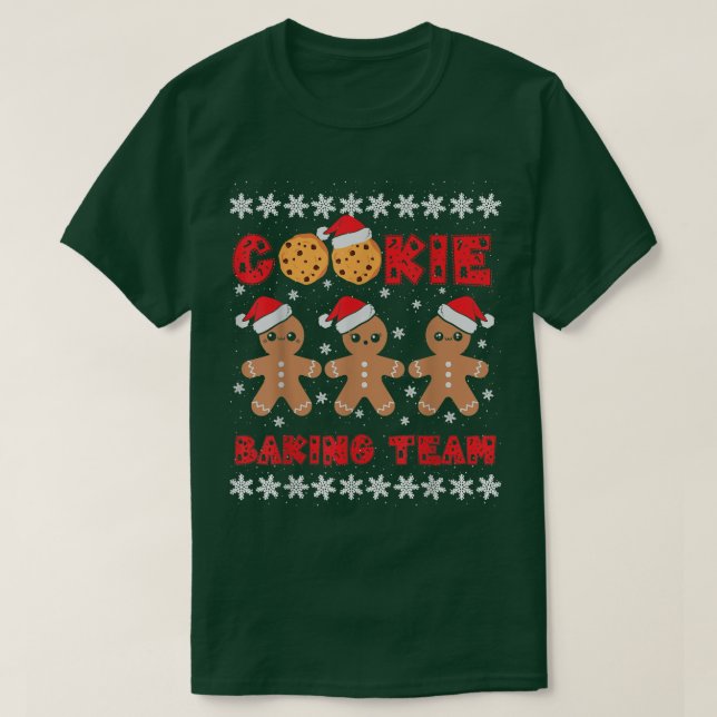 Camiseta Cookie Baking Team Gingerbis Men com chapéus de Na (Frente do Design)