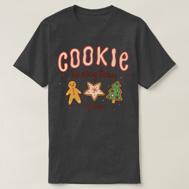 Camiseta Cookie Baking Team O Tester Engraçado Natal (Frente do Design)