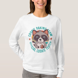 Camiseta Cookie Baking Team Oficial Cookie Tester Raccoon