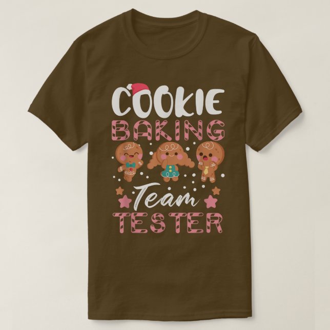 Camiseta Cookie Baking Team Tester Gingerpão Fu (Frente do Design)