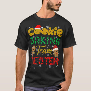 Camiseta Cookie Baking Team Tester Gingerpão Natal