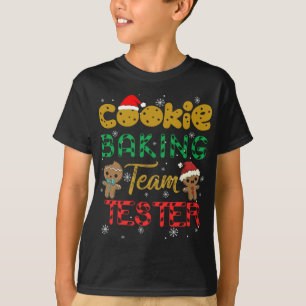 Camiseta Cookie Baking Team Tester Gingerpão Natal