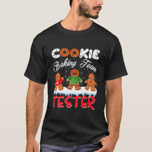 Camiseta Cookie Baking Team Tester Gingerpão Natal