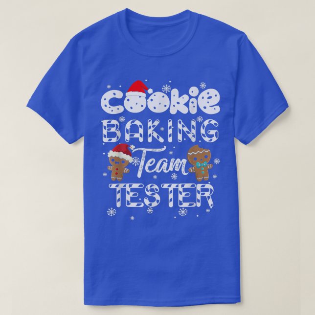 Camiseta Cookie Baking Team Tester Gingerpão Natal 11 (Frente do Design)