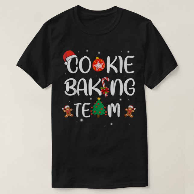 Camiseta Cookie Baking Team Tester Gingerpão T Natal (Frente do Design)