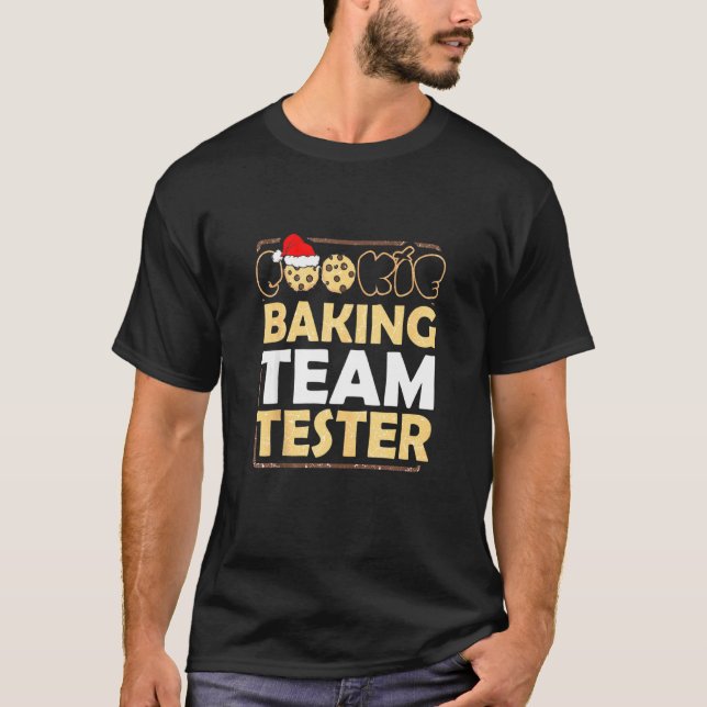 Camiseta Cookie Baking Team Tester Holiday Diversão Gingerp (Frente)
