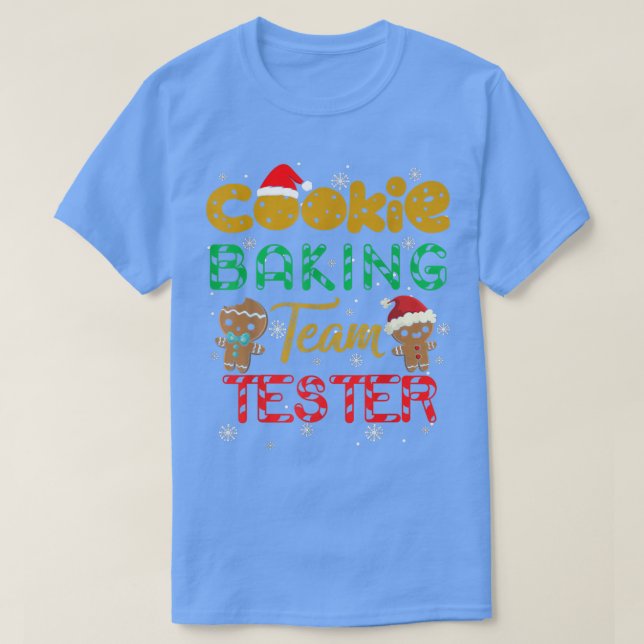 Camiseta Cookie Baking Team Tester Natal 1125 (Frente do Design)