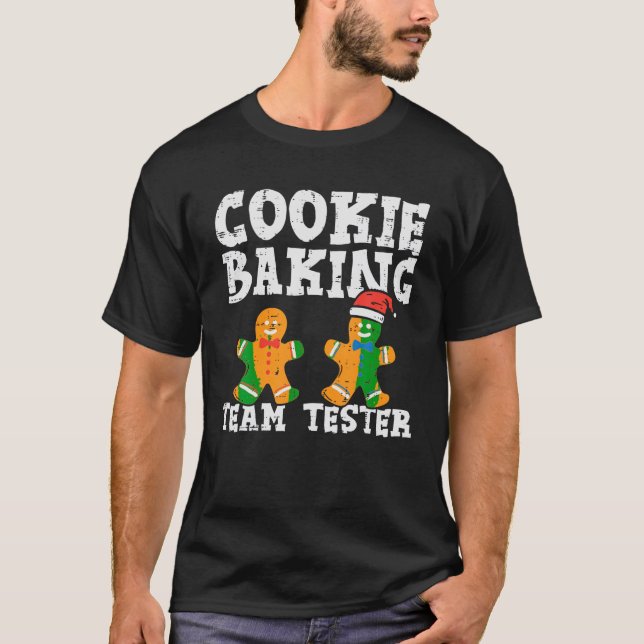 Camiseta Cookie Baking Team Tester Xmas Natal Family Da (Frente)