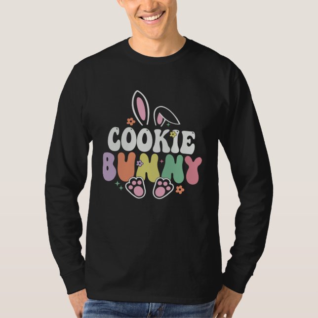 Camiseta Cookie Bunny Women Easter Day Rabbit Grandma Famil (Frente)