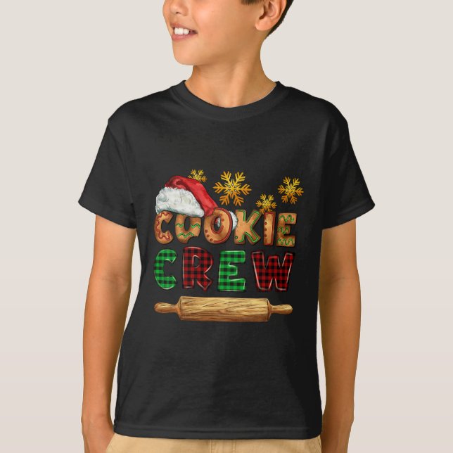 Camiseta Cookie Crew Buffalo Xadrez Natal Baking Pajama (Frente)