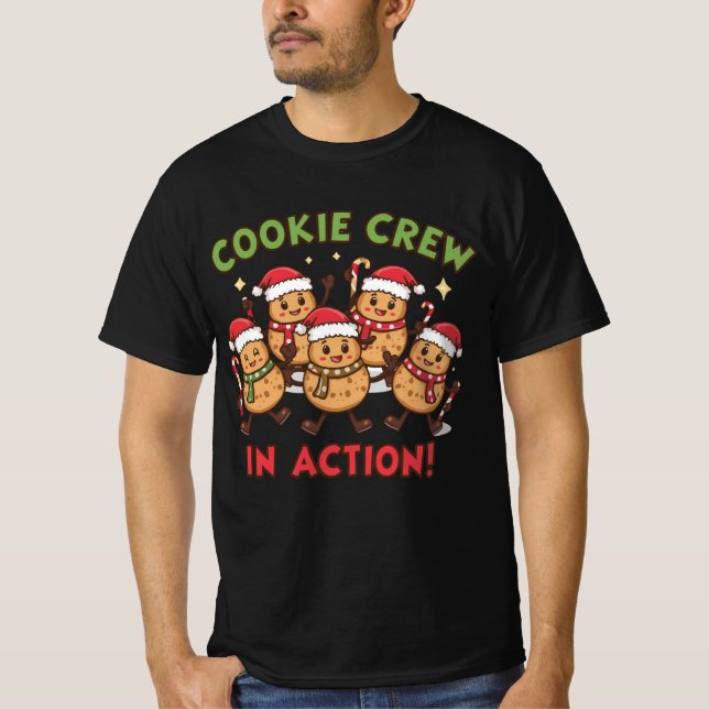 Camiseta Cookie Crew in Action – Christmas Baking Fun Shirt (Frente)