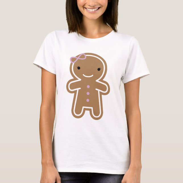 Camiseta Cookie Cute Kawaii Gingerpão Girl (Frente)