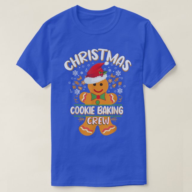 Camiseta Cookie de Natal Fazendo Tripulação Engraçada Papai (Frente do Design)