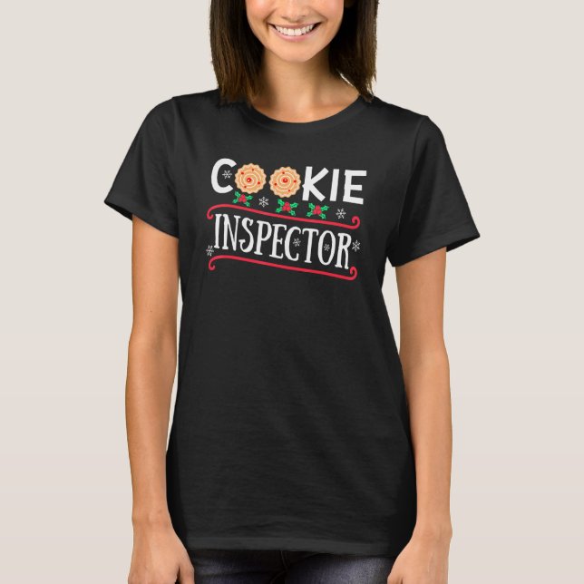Camiseta Cookie Inspetor Baking E Natal Comida (Frente)