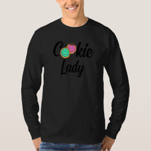 Camiseta Cookie Lady Sugar Cookies Baker Tester Pink Teal