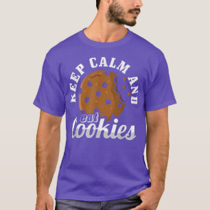 Camiseta Cookie Lover Baking Manter Calmo e Comer Cookies