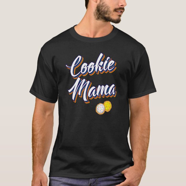 Camiseta Cookie Mama Mamãe Cookies Retro Açúcar Dealer Moth (Frente)