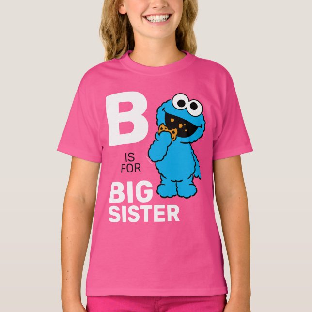 Camiseta Cookie Monster | B é de Irmã Mais Velha (Frente)