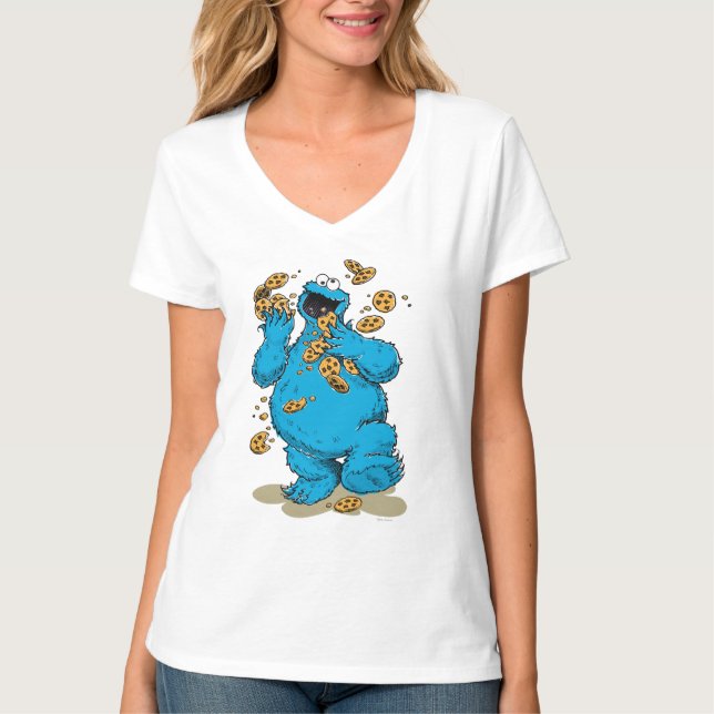 Camiseta Cookie Monster Crazy Cookies (Frente)