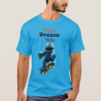 Camiseta Cookie Monster Skateboard Air Trick Design