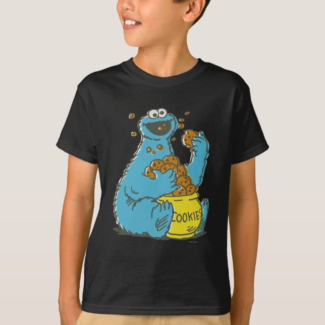 Camiseta Cookie Monster Vintage (Frente)