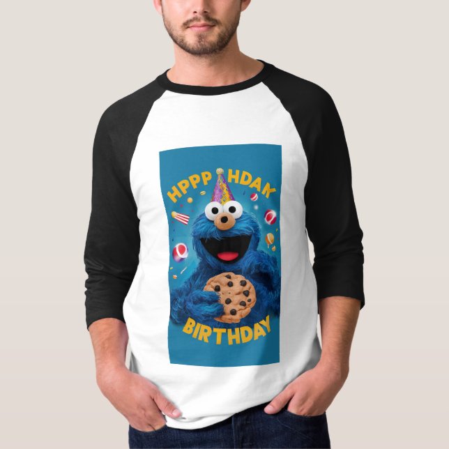 Camiseta "Cookie Monster's Birthday Bash: Pop Edition!" (Frente)