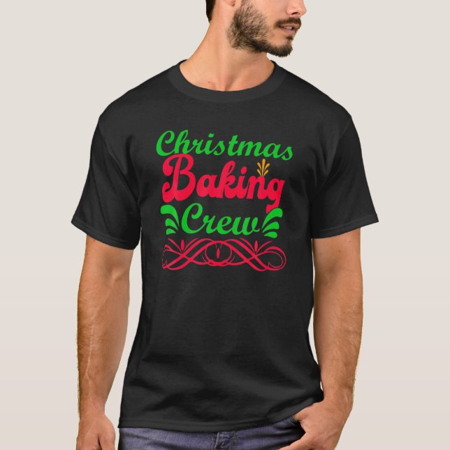 Camiseta Cookie Natal Fazendo Tripulação Engraçada Família  (Frente)