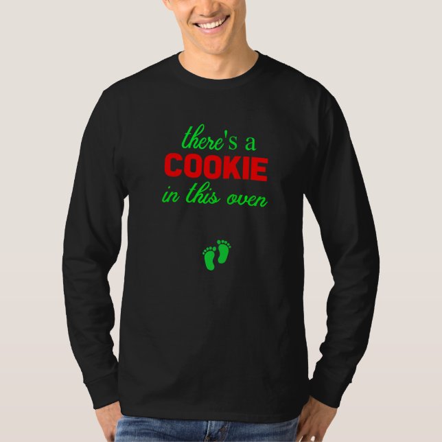 Camiseta Cookie Neste Anúncio De Gravidez De Natal Comprova (Frente)