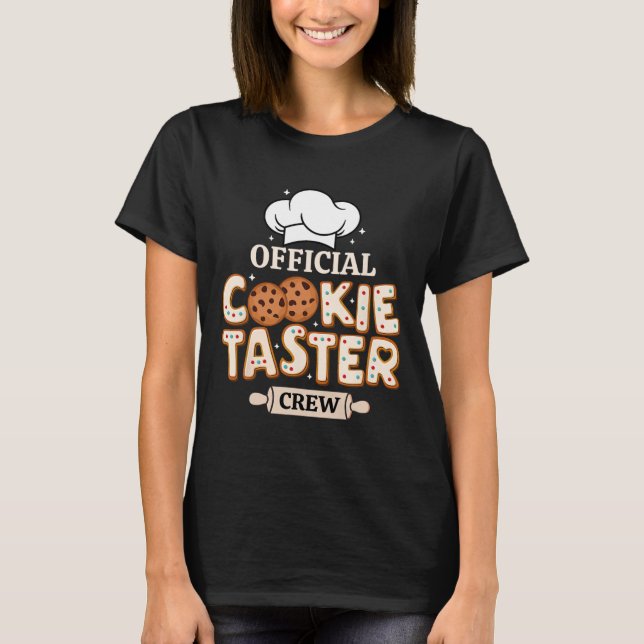 Camiseta Cookie Oficial Taster Crew Funny Baking Team Fami (Frente)