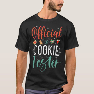 Camiseta Cookie Oficial Tester Casais de Natal Engraçados