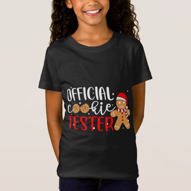 Camiseta Cookie Oficial Tester Gingerbird Man Natal P (Frente)