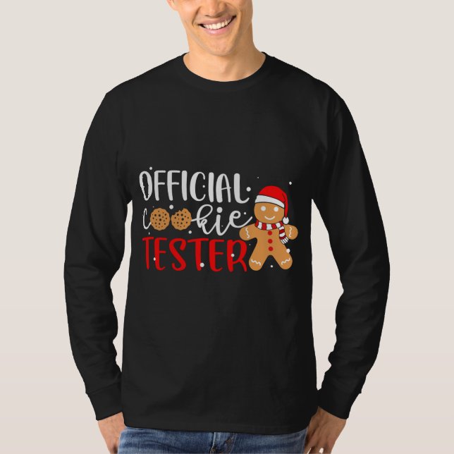 Camiseta Cookie Oficial Tester Gingerbird Man Natal P (Frente)