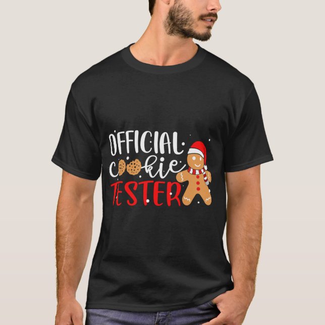 Camiseta Cookie Oficial Tester Gingerbird Man Natal P (Frente)
