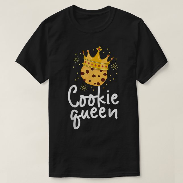 Camiseta Cookie Queen Cute Chocolate Chip Foodie Baking Lov (Frente do Design)