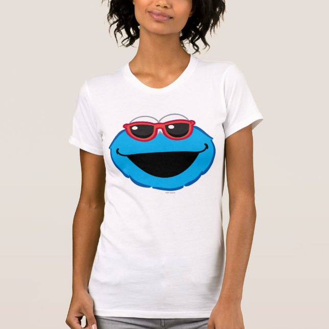 Camiseta Cookie Sorrindo Rosto com Óculos Solares (Frente)