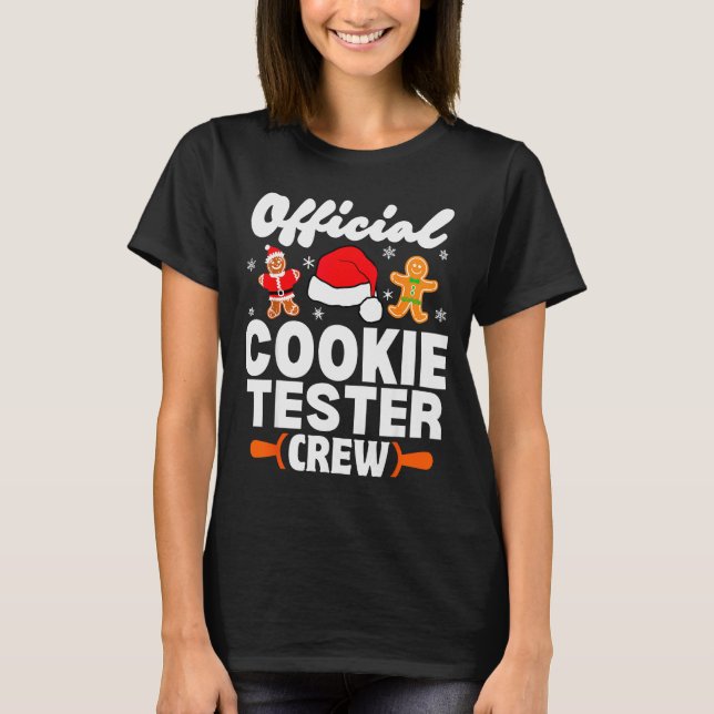 Camiseta Cookie Tester Crew Christmas Baking Xmas Pajamas  (Frente)