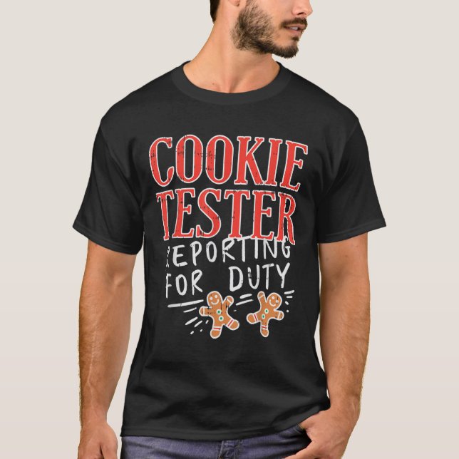 Camiseta Cookie Tester Rerting Duty Funny Christmas Xmas Ki (Frente)
