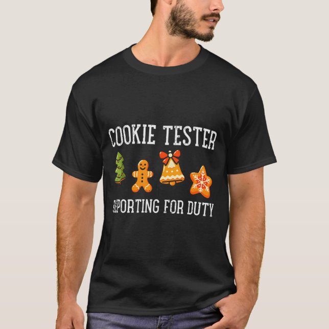 Camiseta Cookie Tester Rerting Duty Funny Christmas Xmas Ki (Frente)