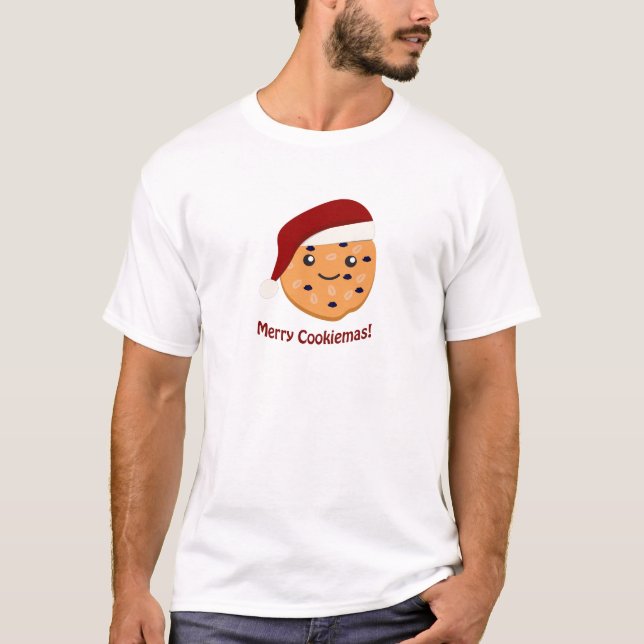 Camiseta Cookiemas de Natal da feliz (Frente)