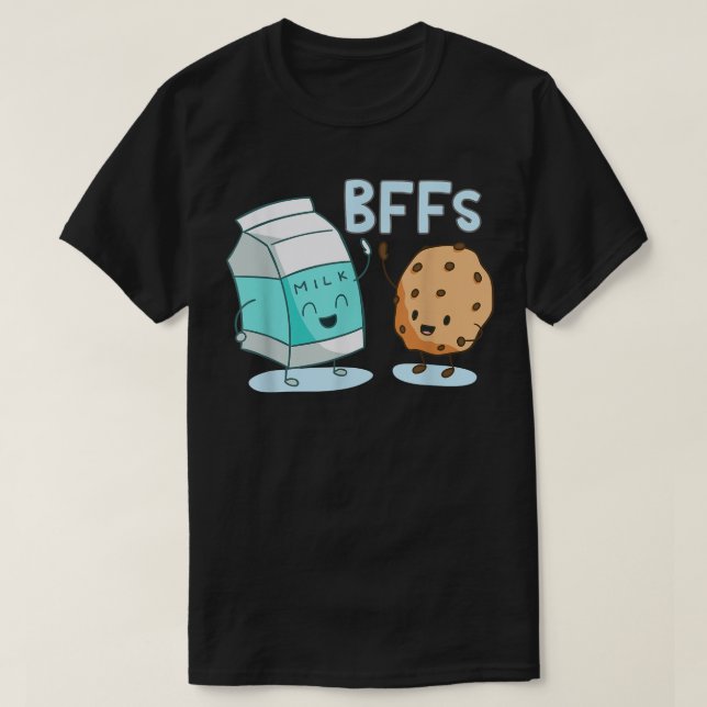 Camiseta Cookies Chip de Leite e Chocolate BFF Melhores Ami (Frente do Design)