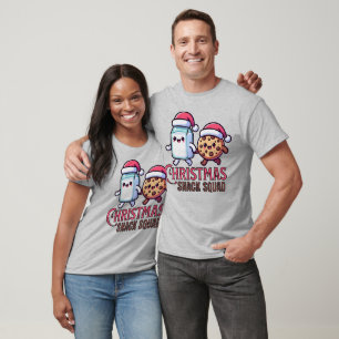 Camiseta Cookies de Natal e Alimentos Cuados de Leite