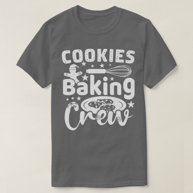 Camiseta Cookies de Natal femininos cozinhando pijama engra (Frente do Design)