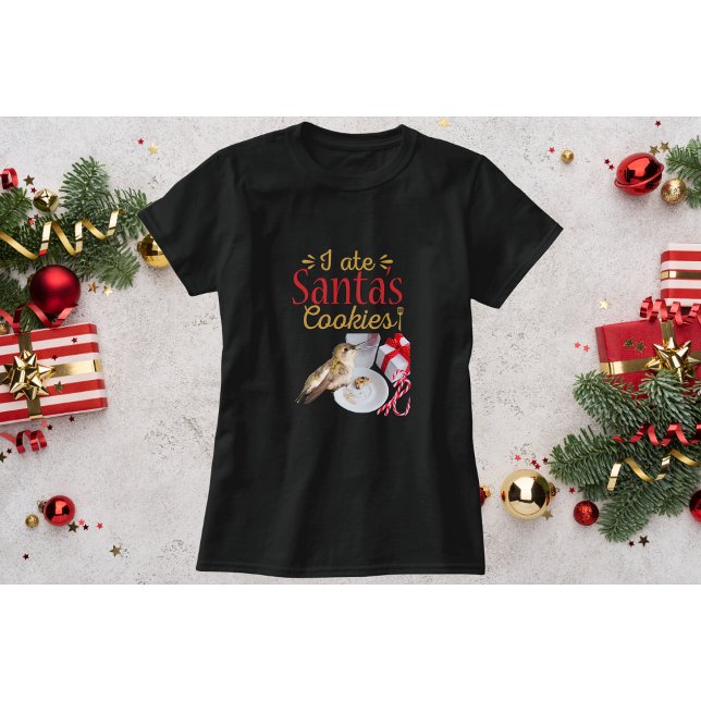 Camiseta Cookies de Papai noel de Natal de Bicicleta I (Criador carregado)