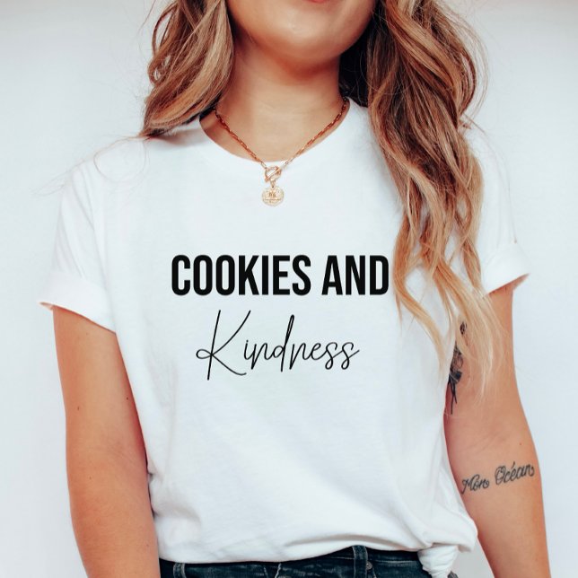 Camiseta Cookies e bondade Camiseta-T, de uso feminino (Criador carregado)