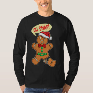 Camiseta Cookies engraçados de Natal OH SNAP Gingerpão