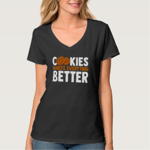 Camiseta Cookies fazem tudo melhor chocolate Chip Love